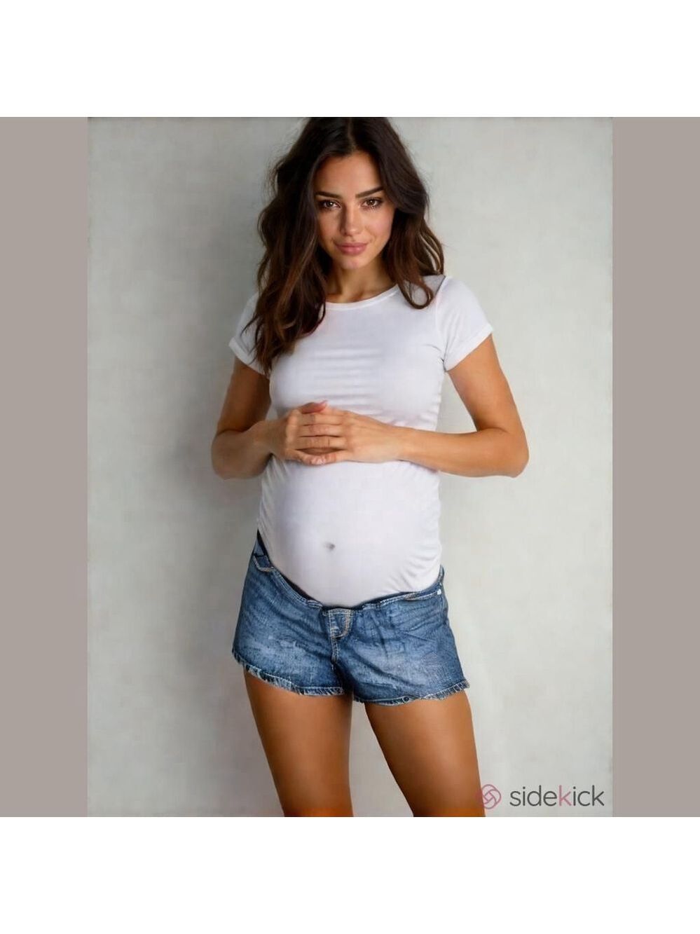 Blue Denim Maternity Shorts NWT Size 6